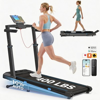 Foldable Treadmill with Auto Incline 3.5HP Heavy Duty Treadmills for Home,400 lb