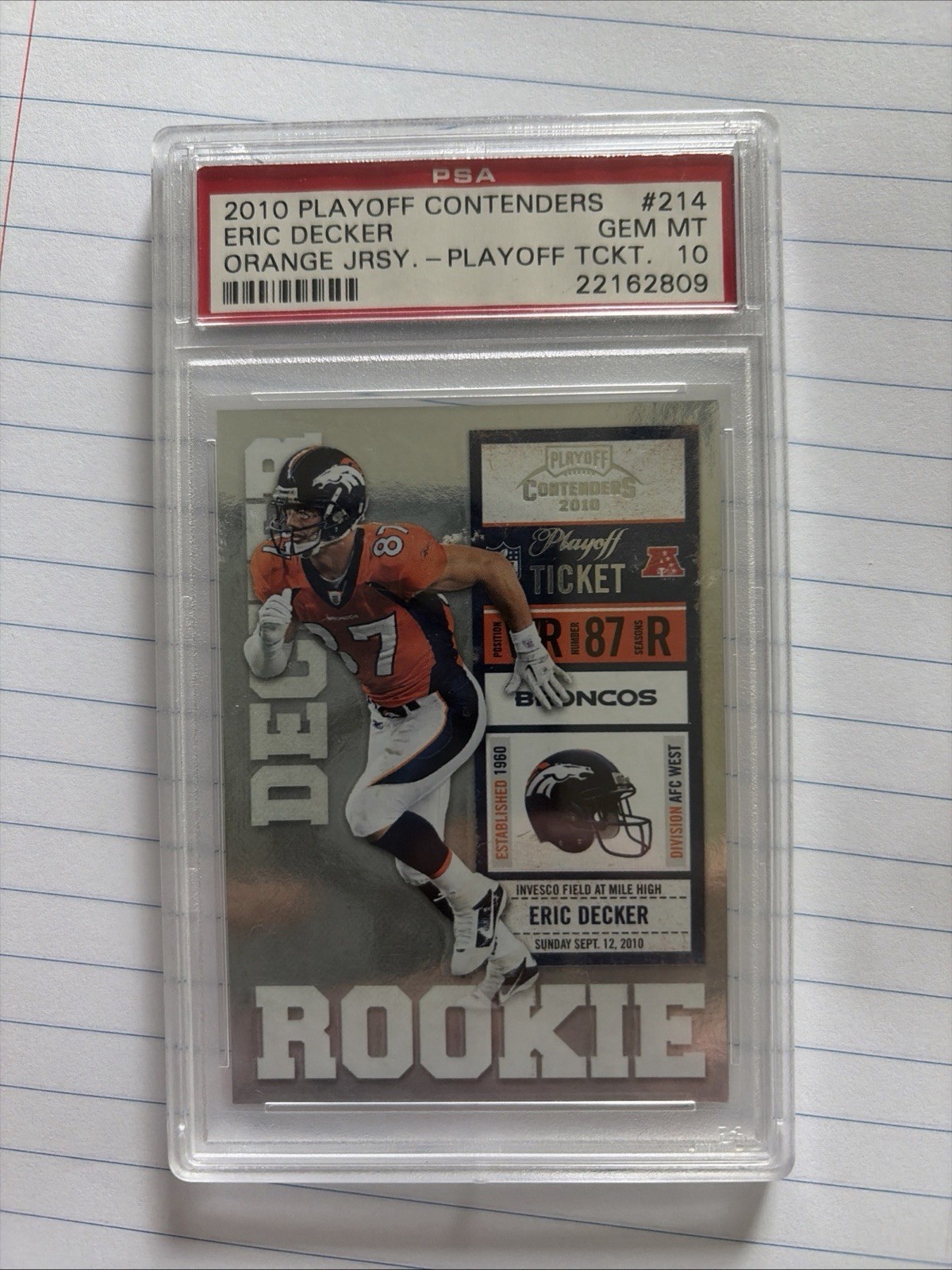 Eric Decker Playoff Contenders #214 Playoff Ticket