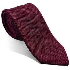 Burgundy Silk Grenadine Tie (Garza Fina) Handmade in Italy