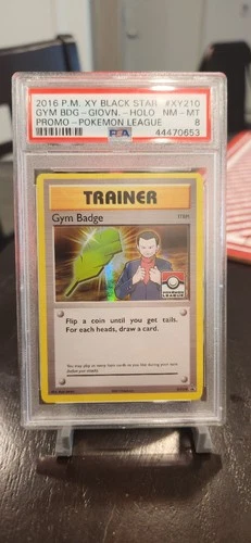 Gym Badge (Giovanni) XY210 XY Holo PSA 8