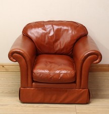 Laura Ashley Chichester Tan Leather Armchair / Chair