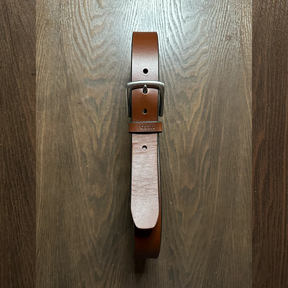 Cinturón de cuero marrón Fossil Joe para hombre (talla 34) - 38 mm de ancho Foto 4 de 4