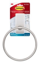 Hand Towel Holder Satin Nickel with Water Resistant Strips, Rust Resistant Ba...
