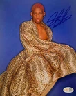 Dennis Rodman Signed METALLIC Photo 8x10  NWO Bulls Worm Autograph HOF JSA HOGAN