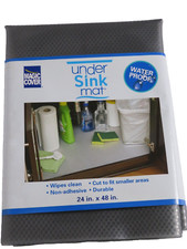 Magic Cover Under Sink Mat 24" x48" Water Proof /Impermeable Graphite - New 