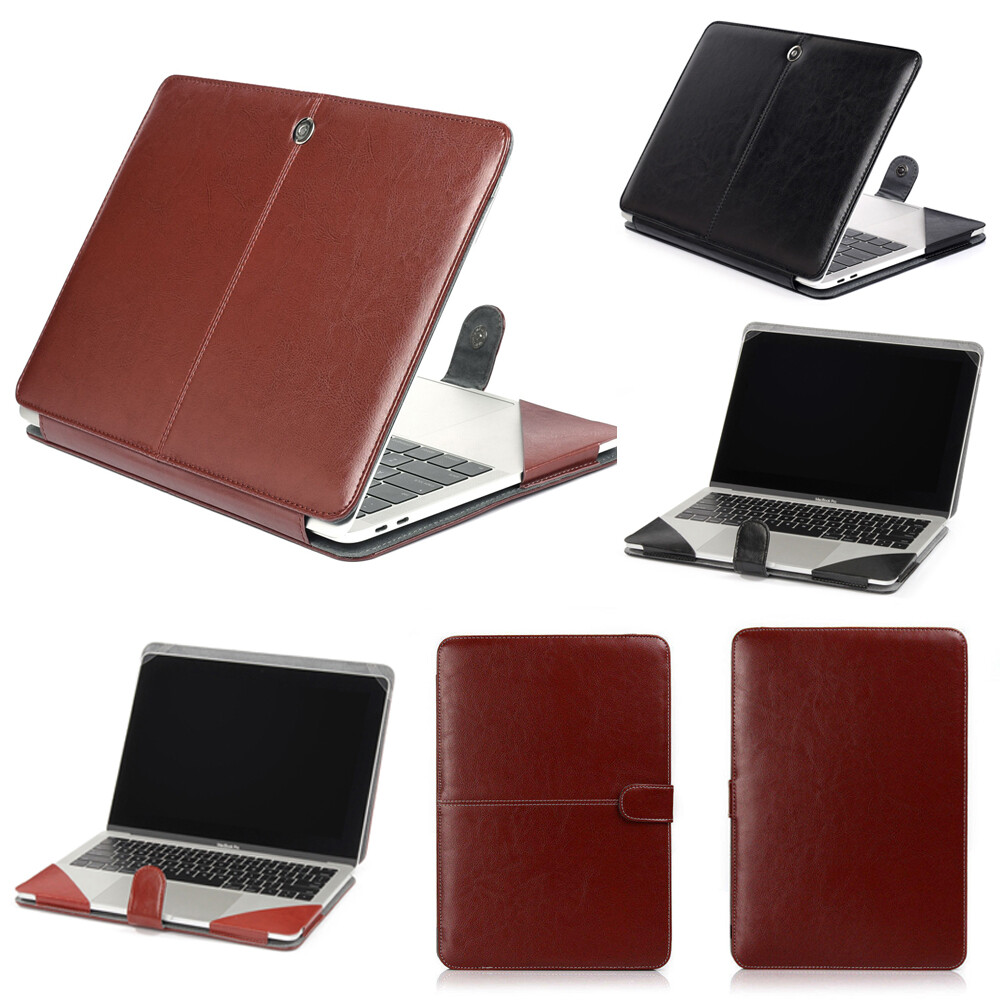 PU Leather Laptop Book Back Case Cover for MacBook 14