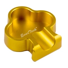 Ever Tech 4.3" Poker Cards Peach Blossom Design Cigar Ashtray Aluminum Gold