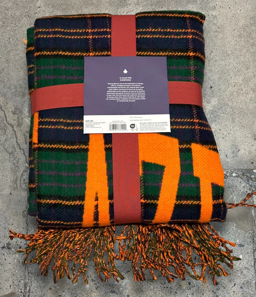 Sold Out! Rowing Blazers x Target Plaid Throw Blanket 60x50 in Gift Preppy Knit - Image 3 of 4