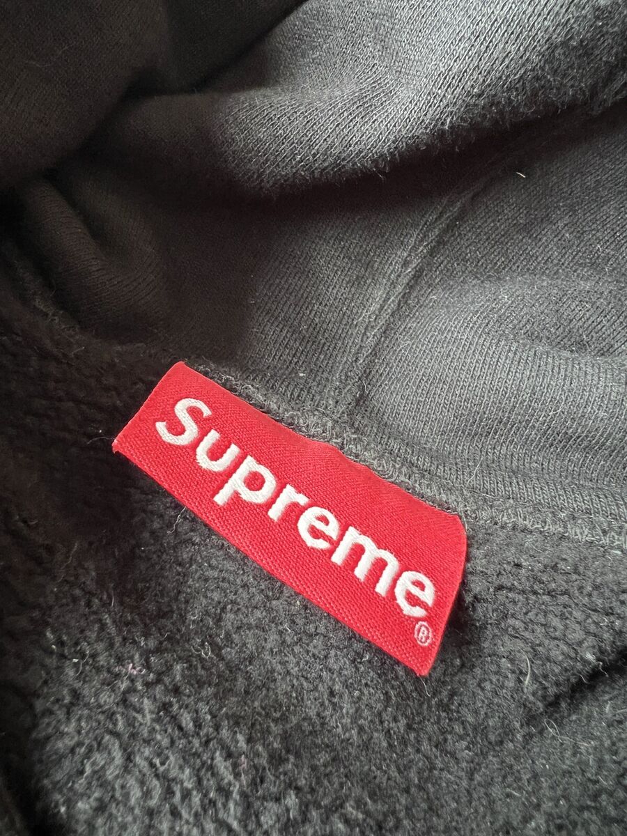 Supreme Diagonal Hooded Sweatshirt Black SS18SW27 Men's Size Supreme Diagonal Hooded Sweatshirt Black SS18SW27 Men's Size
