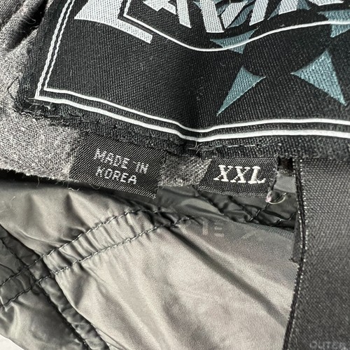 VTG Avirex Wool Jacket Extra Extra Large Grey Distressed Snap Button Bomber - Picture 16 of 23