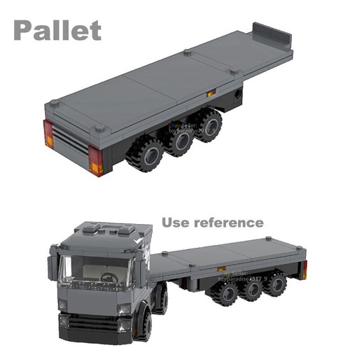 MOC City Road Street Working Vehicle Truck Tractor Pallet Building Blocks Bricks - Picture 17 of 18