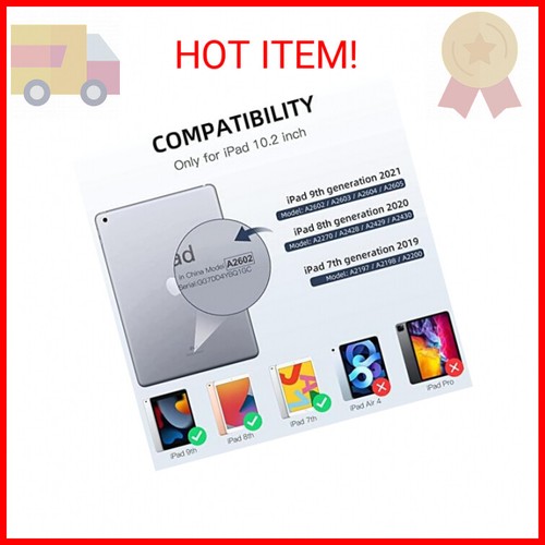 Mastten Compatible with iPad 9th/8th/7th Generation Case, for iPad 10.2 Inch Cas - Picture 2 of 2