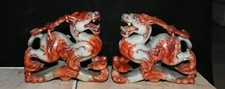 10''Old Dynasty Xiu Jade PiXiu Phylactery Guardian Beast Brave Ruyi Statue Pair