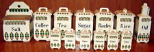 VTG MCM SPICES CANISTER SET COFFEE TEA SUGAR SALT MID CENTURY