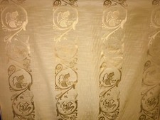 TISSU D'AMEUBLEMENT DORÉ 8,70 m ancien jacquard doré ignifuge