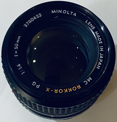 Minolta MC ROKKOR-X PG 50mm f/1.4レンズ Minolta MD Mount MC Rokkor X PG 50mm f/1.4 Standard Prime Lens