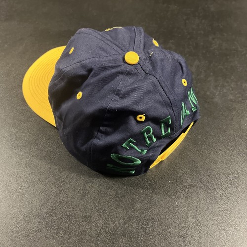 Vintage Notre Dame Fighting Irish Blue Gold Snapback Hat Cap Competitor Clover - Picture 4 of 7