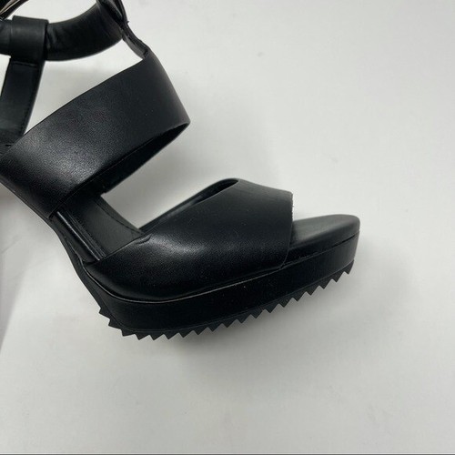 DKNY strapy platform heels ankle cuff EU 38 US 7.5 black leather BoxX - Picture 3 of 8