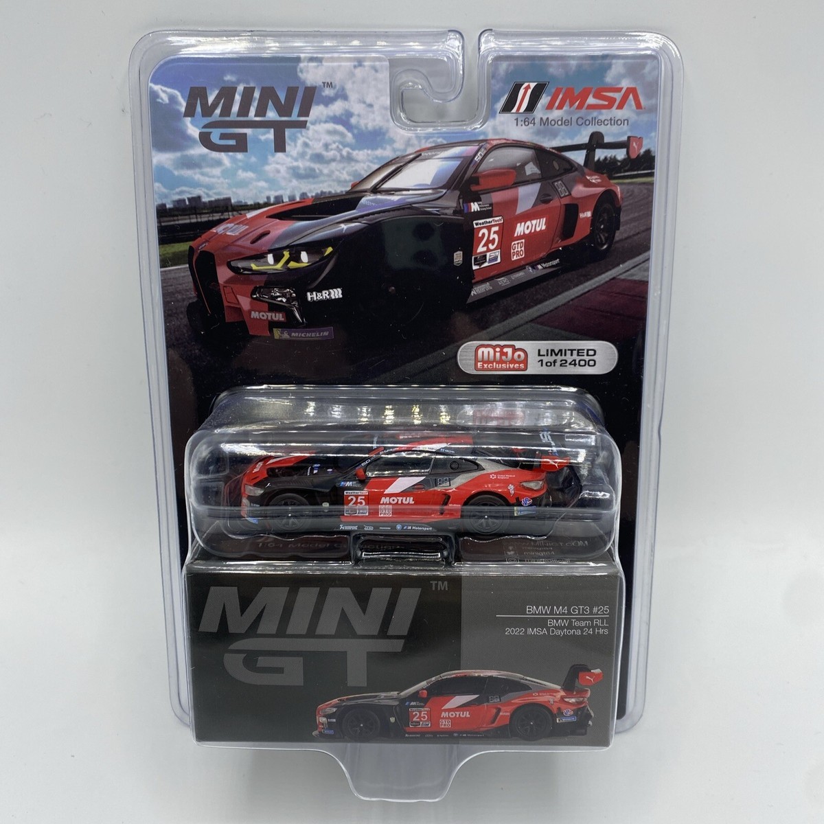ミニカー MINI GT BMW M4 GT3 #25 MINI GT Team RLL Mini GT 1:64 BMW M4 GT3 #25 BMW Team RLL 2022 IMSA Daytona