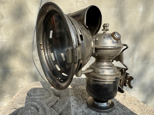 Vintage Carbide Bicycle Lamp, Early 20th Century Italian Working Lantern - Picture 6 of 9