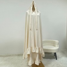 2pcs Muslim Large Overhead Khimar Burka Abaya Long Robes Sets Islamic Prayer New