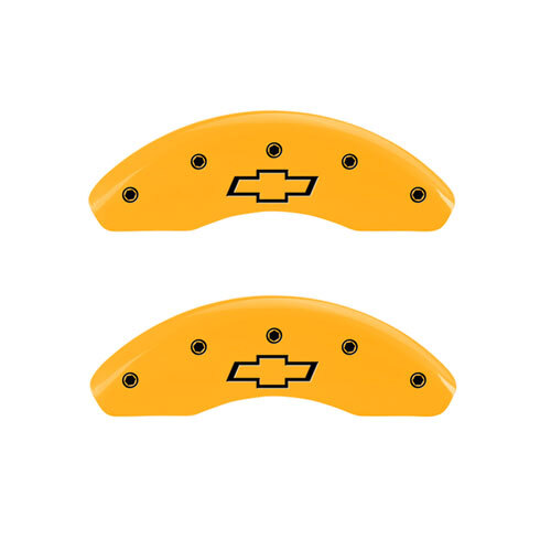 2013-2014 Chevy Malibu Eco Front Rear Yellow MGP Brake Disc Caliper Covers Bow - Picture 2 of 10