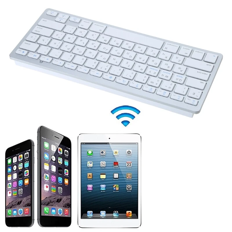 Russian Mini Wireless Bluetooth 3.0 Slim Keyboard For Windows Mac PC Tablet New - Image 3 of 4