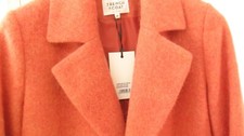 Luxe Peach Coat Wool Alpaca Mix Knee Length £255 By Trench & Coat Uk12 Us8 Bnwt