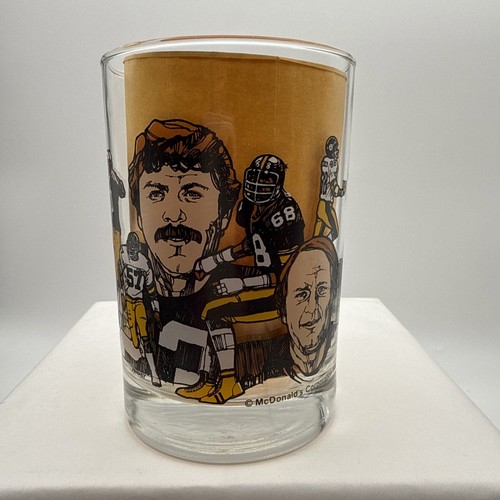 Vintage 1982 McDonalds Pittsburgh Steelers Rocks Glass 50th Season 3rd in Series - Picture 6 of 6