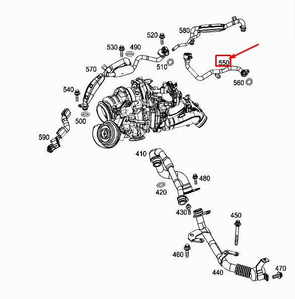 Neu MERCEDES-BENZ A W177 Motorkühlmittelleitung A6542038400 Original