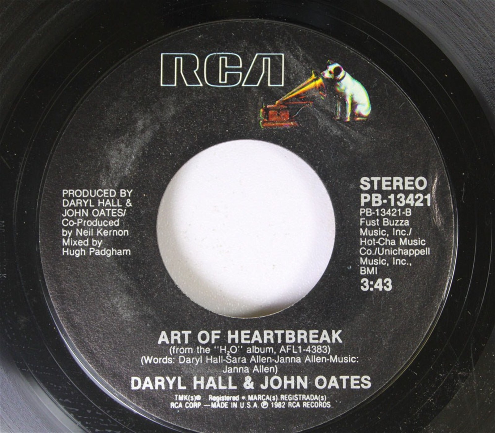 Rock 45 Daryl Hall & John Oates - One On One / Art Of Heartbreak On Rca ...