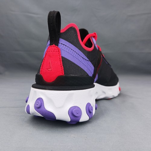 Nike React Element 55 Womens Running Black Purple Red CQ9903 001 Sizes 6.5-7.5 - Picture 5 of 9