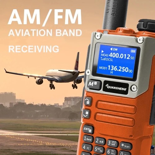 Pomarańczowe radio dwukierunkowe Quansheng UV-K5(8) UV-K6 50-600 MHz Typ C Ładowanie Wielopasmowe - Zdjęcie 5 z 6