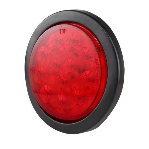 Truck Lorry Pair 4" Red 12 LED Rear Tail Brake Lights Side Marker Indicator Lamp - Imagen 10 de 12