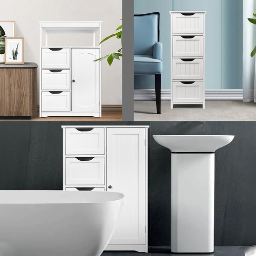 Kleiner Badezimmer Bodenschrank Holz freistehend Aufbewahrung Seite Organizer robust - Bild 22 von 28