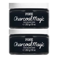 Victoria's Secret PINK Charcoal Magic Purifying Body Scrub~ 10 fl.oz. (Lot of 2)