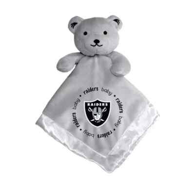 NEW - Las Vegas Raiders Lt. Gray Bear Baby Security Blanket, Lovey NFL Licensed