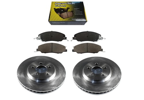 SET OF FRONT 316MM BRAKE DISCS + CERAMIC PADS FOR FORD MUSTANG 05-10 4.6L V8 - Picture 1 of 2