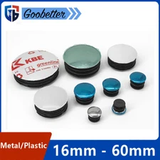 Round End Caps Metal Plastic Blanking Tube Pipe Inserts Plugs Bungs 16mm - 60mm