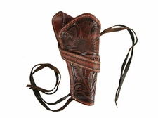 WESTERN CROSS DRAW HOLSTER LONG FIT BARREL GUN HOLSTERS FLORAL TOOLED LEATHER