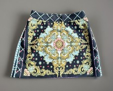 New Y2K Miss Sixty Mini Skirt Diamond Ornate Baroque Pattern