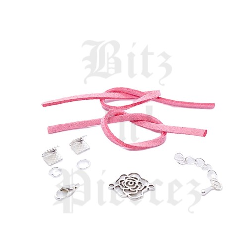 HANDMADE Rose Connector Charm Faux Suede Anklet/Bracelet *UK SELLER* - Picture 25 of 116