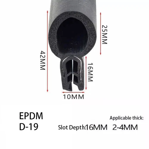 EPDM Rubber U-Shape Edge Trim Sealing Strip Car Door Guard Seal Edging Protector - Picture 61 of 64