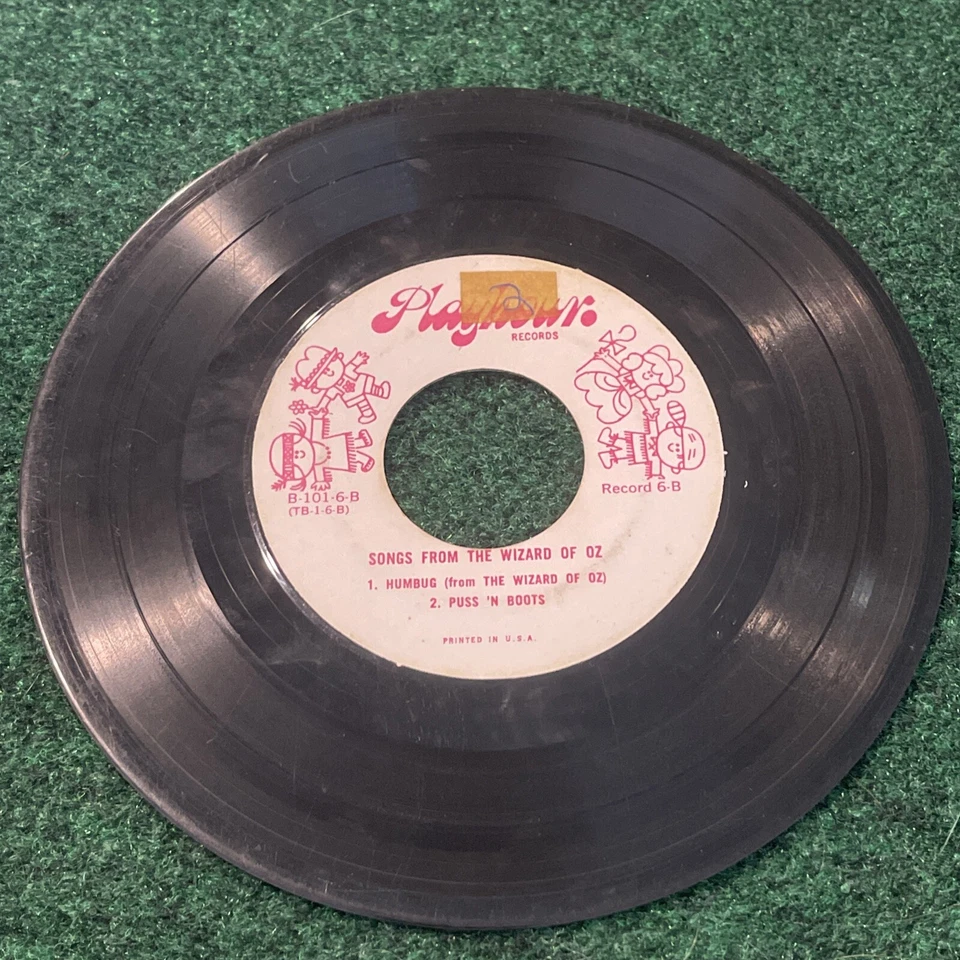 Vintage 45RPM Play Hour Record #6 Songs From The Wizard Of Oz Foto 3 de 4