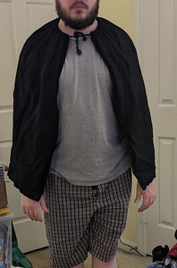 18th Century Re-Enactments Black Uni-Sex Wool Cloak (25 inches)