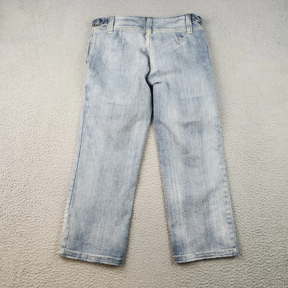 Pantalones de mezclilla Tommy Hilfiger de colección para mujer 6 Stovepipe Capri Bareback azul claro Y2K Foto 2 de 4
