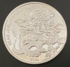 Year of the Dragon 1oz Silver Round 47.95 per troy oz