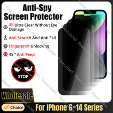 Privacy Screen Protector Lot For iPhone 6 7 8 X XR 11 12 13 14 Pro Max Wholesale
