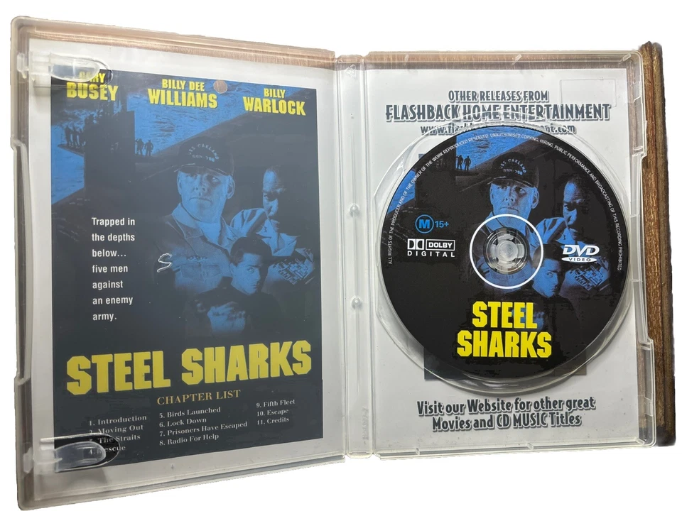 DVD: Steel Sharks - 1997 Action Thriller - Trapped In Depths Below Against Enemy - Image 3 of 3