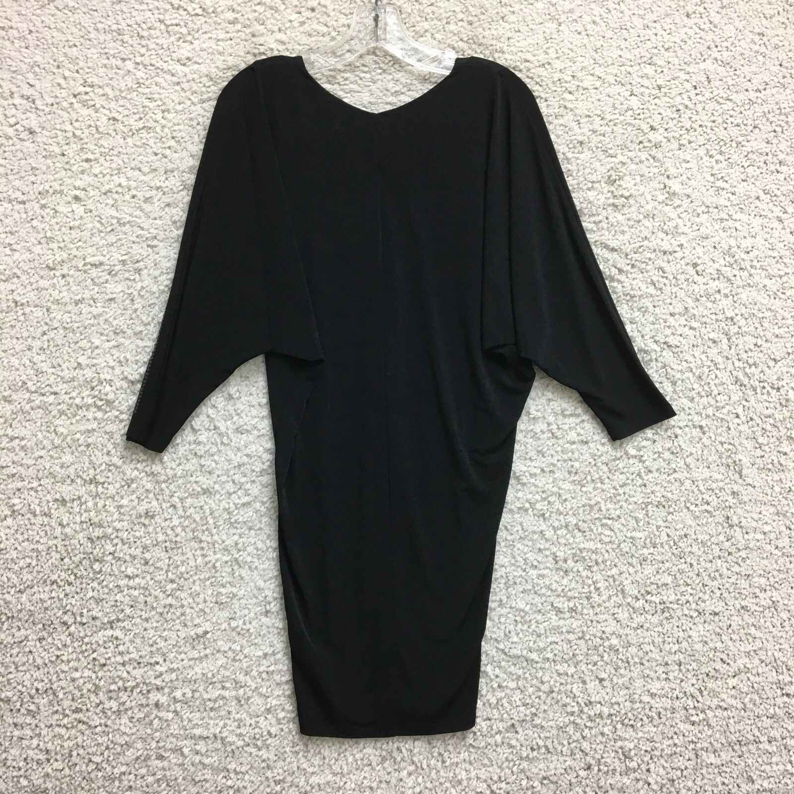 UNDERCOVER Abito Victorias Secret extra small donna nero mini scollo a V impreziosito elasticizzato